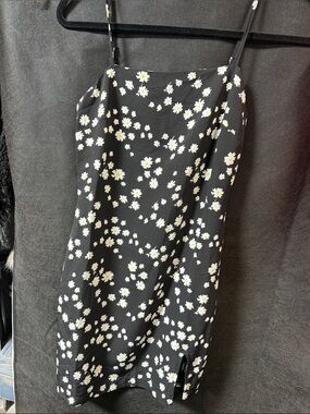 Princess Polly Black Daisy Slip Dress